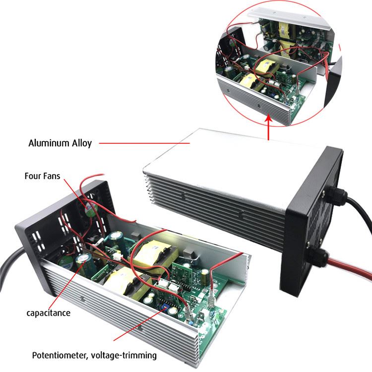 Cargador de batería de plomo y ácido de litio de 36V LiFePO4 42V 43,5V 20A